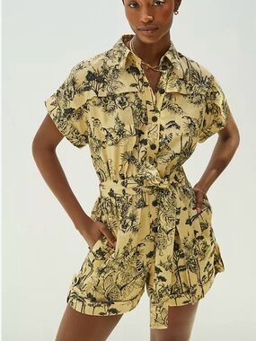 Corey Lynn Calter Penelope Toile Romper sz M NO BELT 781